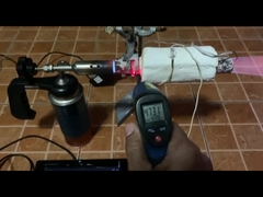 Δοκιμή καλυμμάτων μόνωσης αεροτζέλ σε υψηλής θερμοκρασίας.